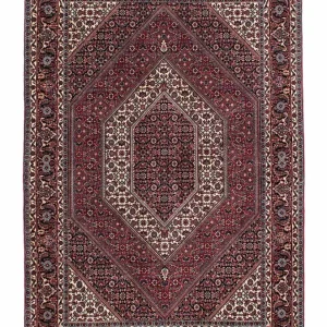 Persisk teppe - Bijar - 195 x 136 cm - lys rød