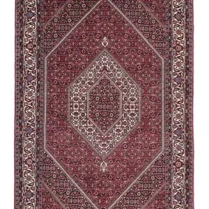 Persisk teppe - Bijar - 209 x 132 cm - lys rød