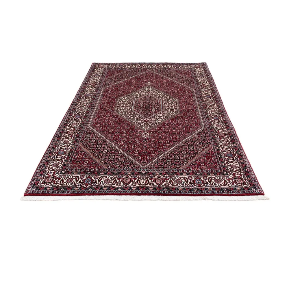Persisk teppe - Bijar - 209 x 132 cm - lys rød