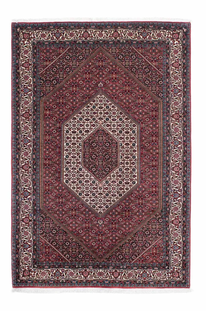 Persisk teppe - Bijar - 209 x 140 cm - lys rød