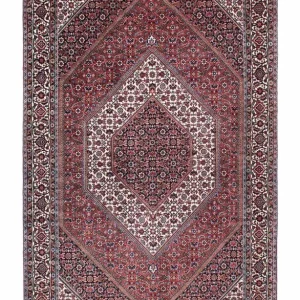 Persisk teppe - Bijar - 214 x 131 cm - lys rød