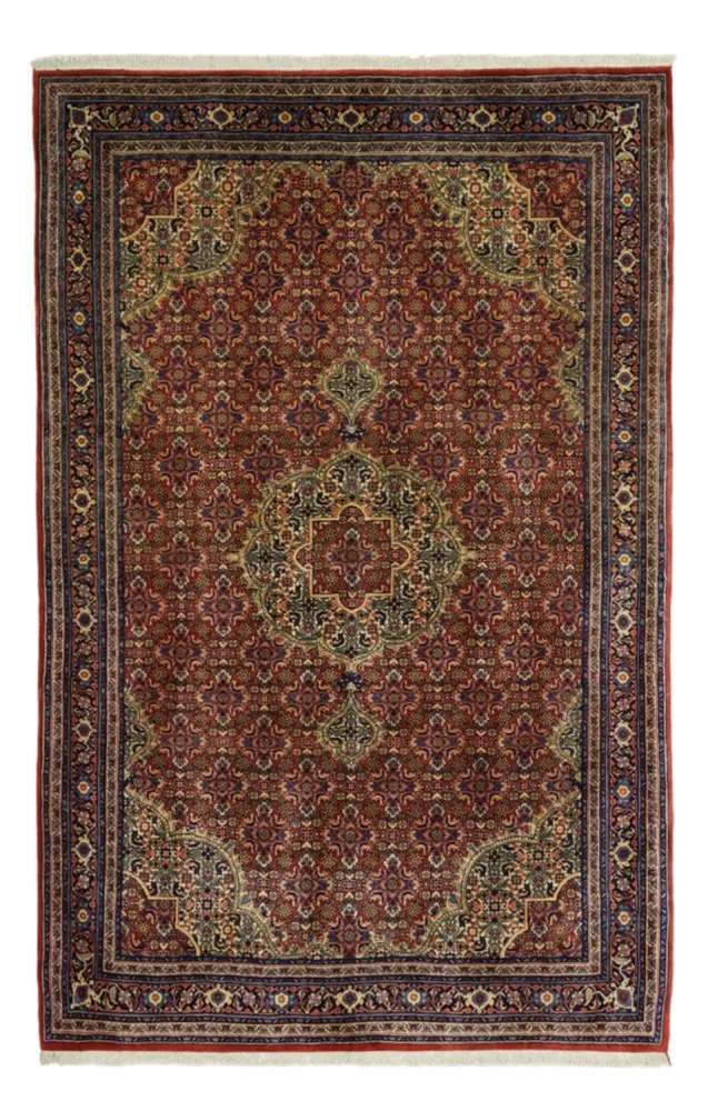 Persisk teppe - Bijar - 216 x 144 cm - mørk rød