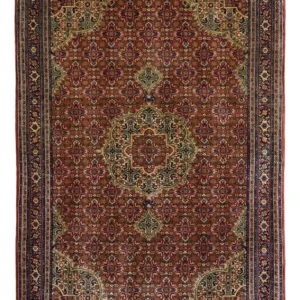 Persisk teppe - Bijar - 216 x 144 cm - mørk rød