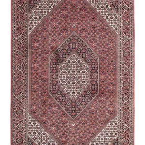 Persisk teppe - Bijar - 219 x 134 cm - lys rød