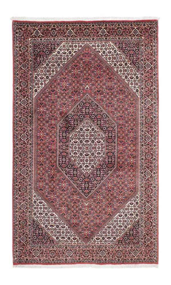 Persisk teppe - Bijar - 219 x 134 cm - lys rød