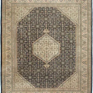 Persisk teppe - Bijar - 248 x 196 cm - mørkeblå