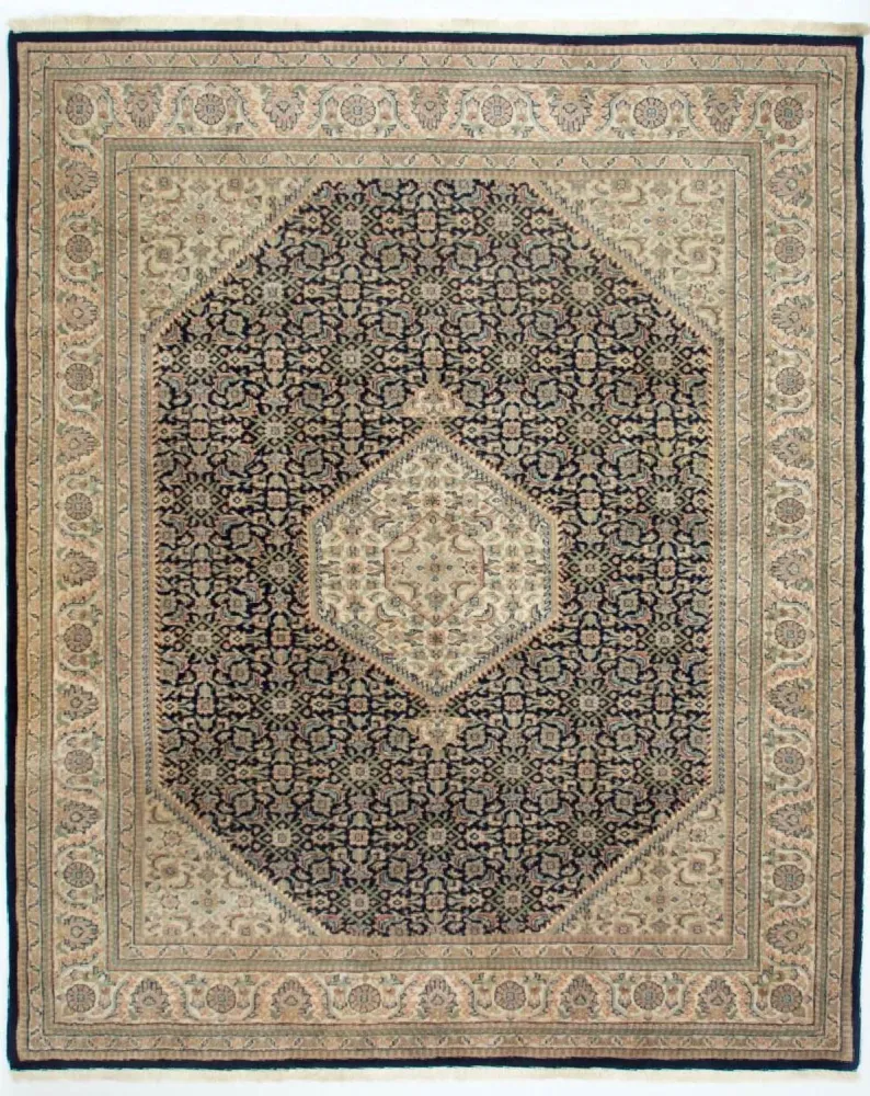 Persisk teppe - Bijar - 248 x 196 cm - mørkeblå