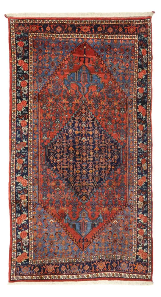 Persisk teppe - Bijar - 257 x 143 cm - mørk rød