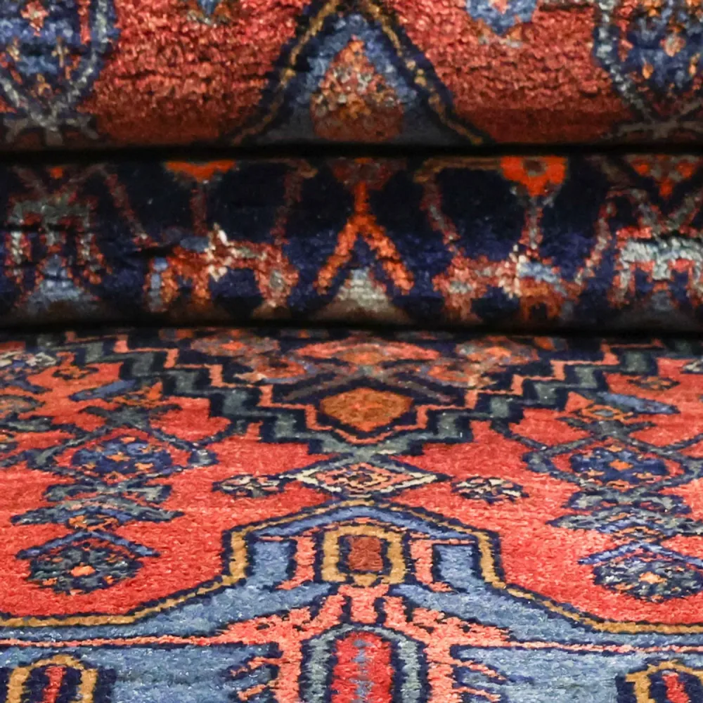 Persisk teppe - Bijar - 257 x 143 cm - mørk rød