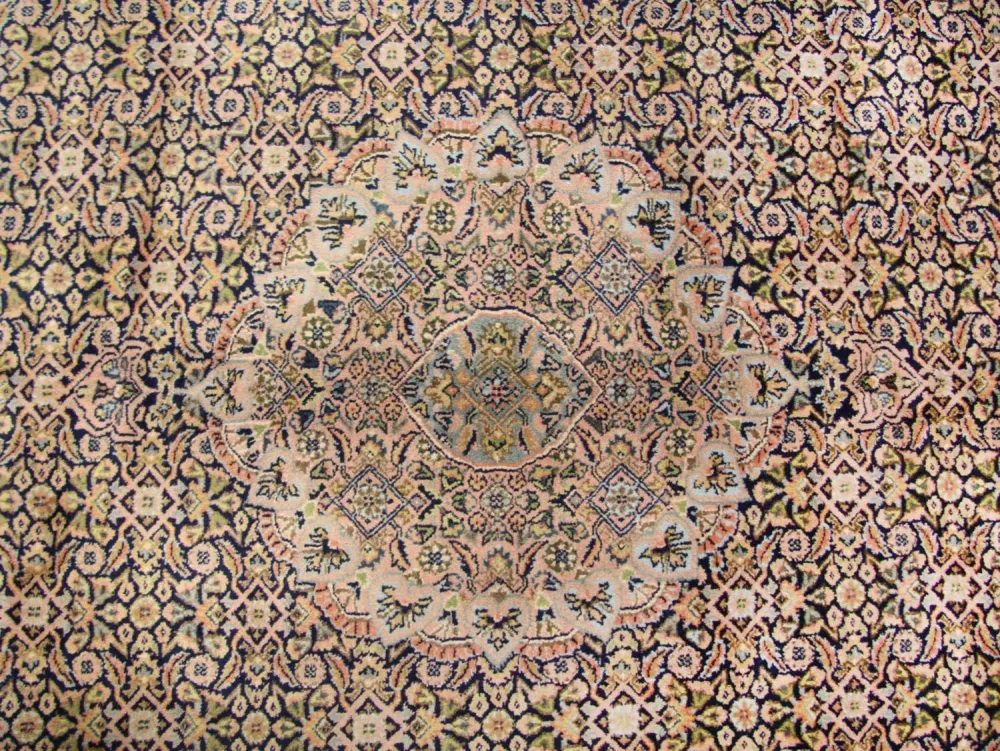 Persisk teppe - Bijar - 290 x 248 cm - blå
