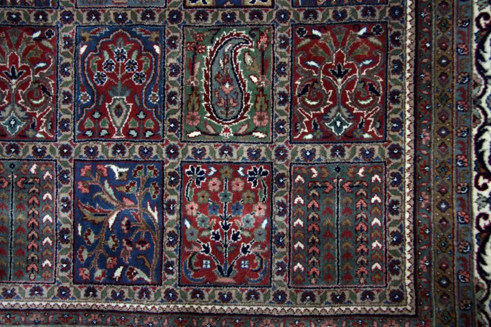 Persisk teppe - Bijar - 296 x 199 cm - blå