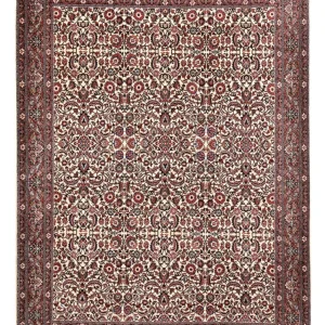 Persisk teppe - Bijar - 400 x 302 cm - bordeaux rød
