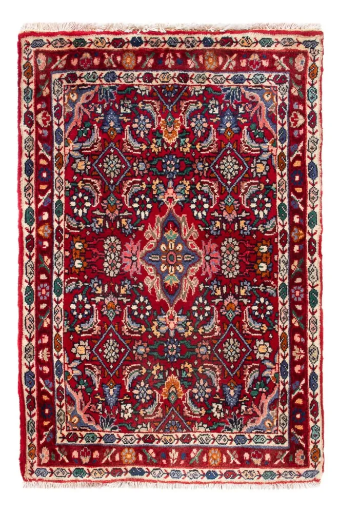 Persisk teppe - Bijar - 80 x 52 cm - bordeaux rød