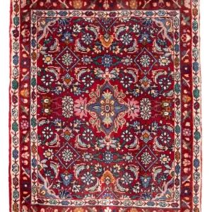 Persisk teppe - Bijar - 76 x 55 cm - bordeaux rød