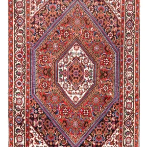 Persisk teppe - Bijar - Royal - 104 x 70 cm - rød