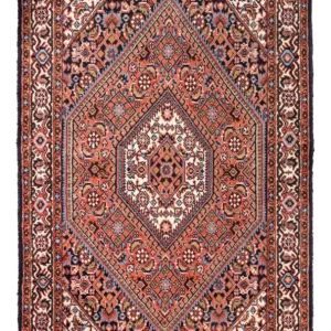 Persisk teppe - Bijar - Royal - 105 x 70 cm - rød