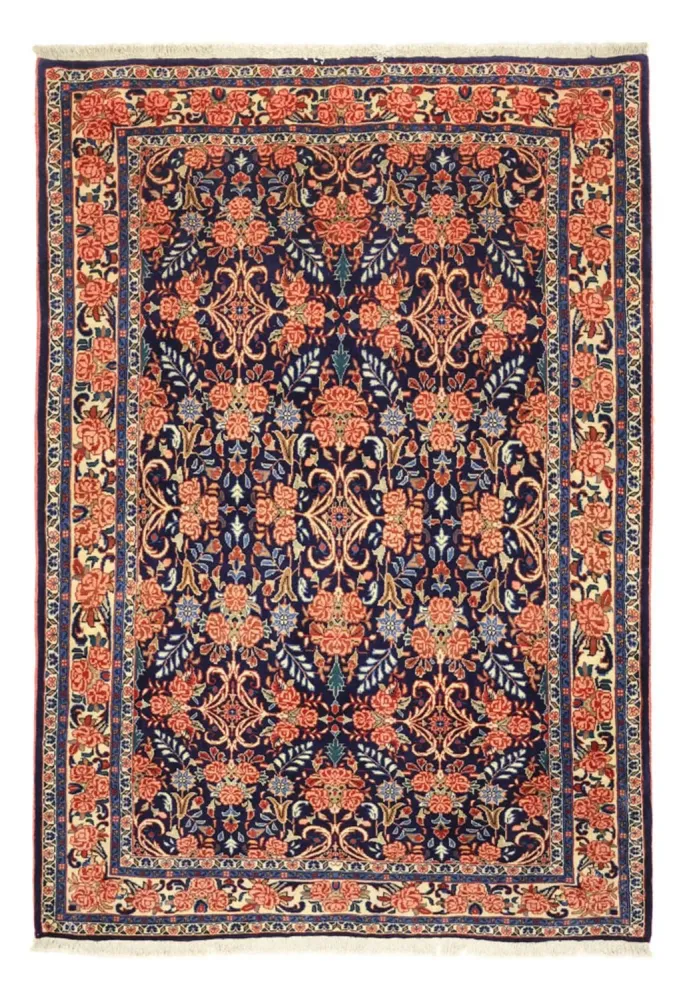 Persisk teppe - Bijar - Royal - 161 x 113 cm - mørkeblå