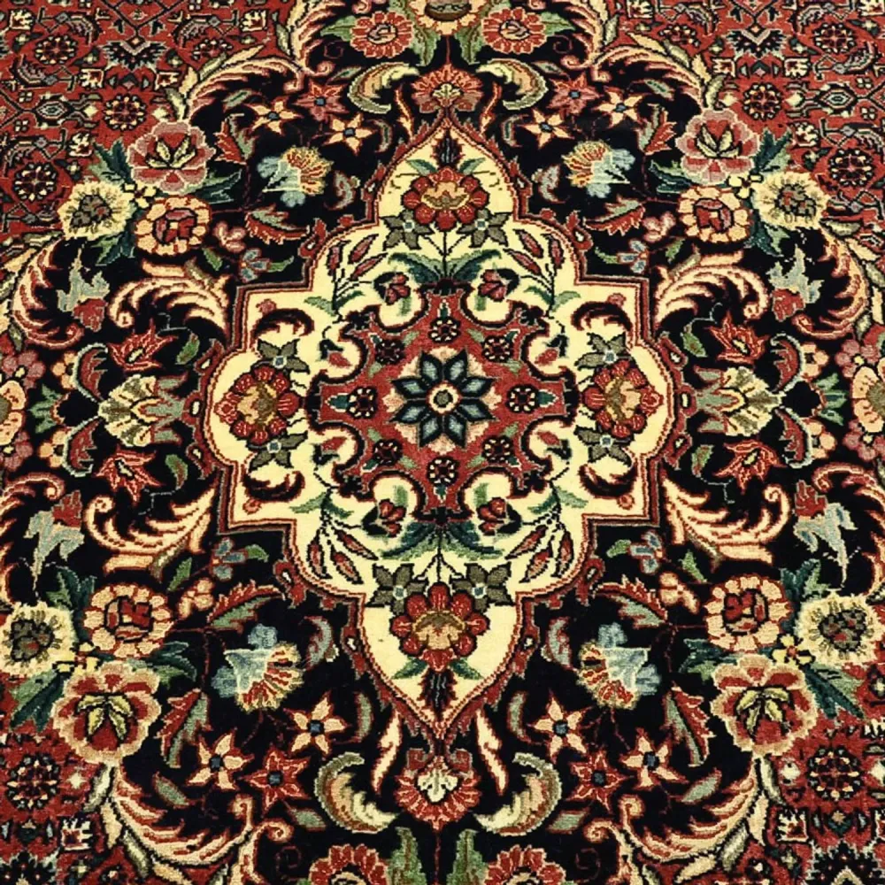 Persisk teppe - Bijar - Royal - 194 x 153 cm - mørk rød