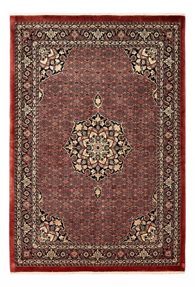 Persisk teppe - Bijar - Royal - 198 x 139 cm - mørk rød