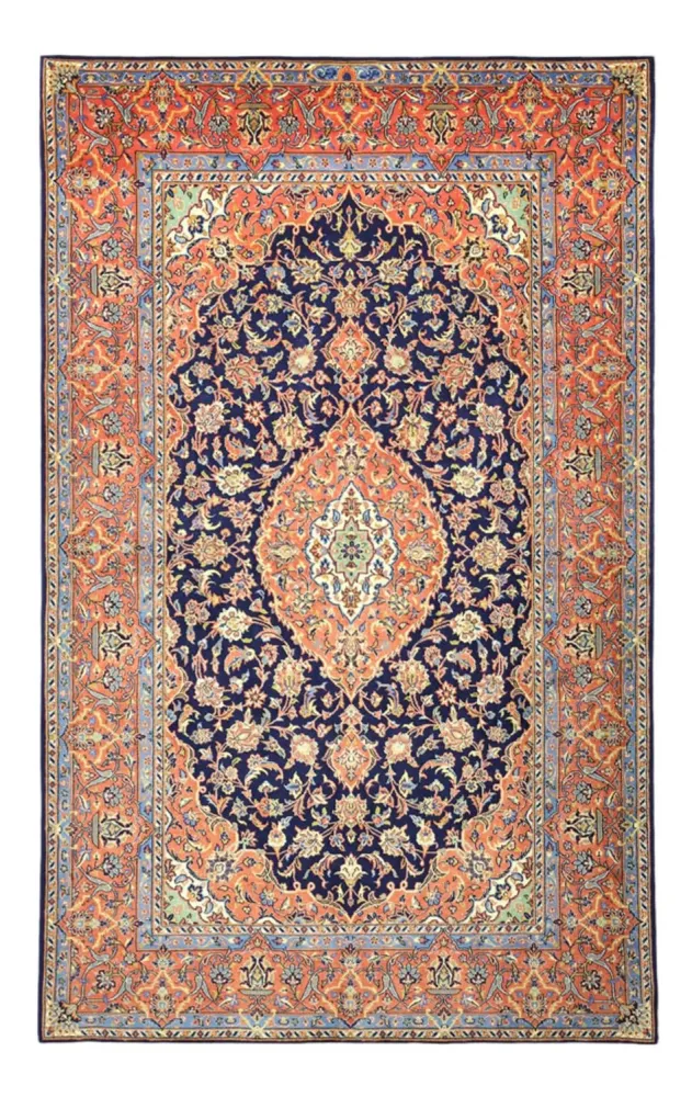 Persisk teppe - Bijar - Royal - 220 x 136 cm - mørkeblå