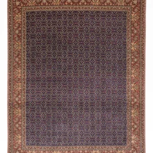 Persisk teppe - Bijar - Royal - 319 x 256 cm - mørkeblå