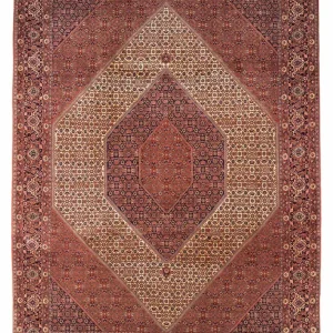 Persisk teppe - Bijar - Royal - 340 x 254 cm - rød