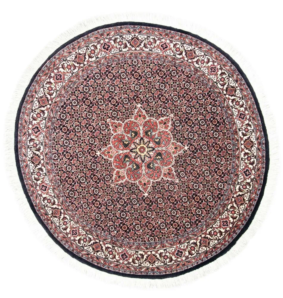 Persisk teppe - Bijar rundt - 155 x 155 cm - blå