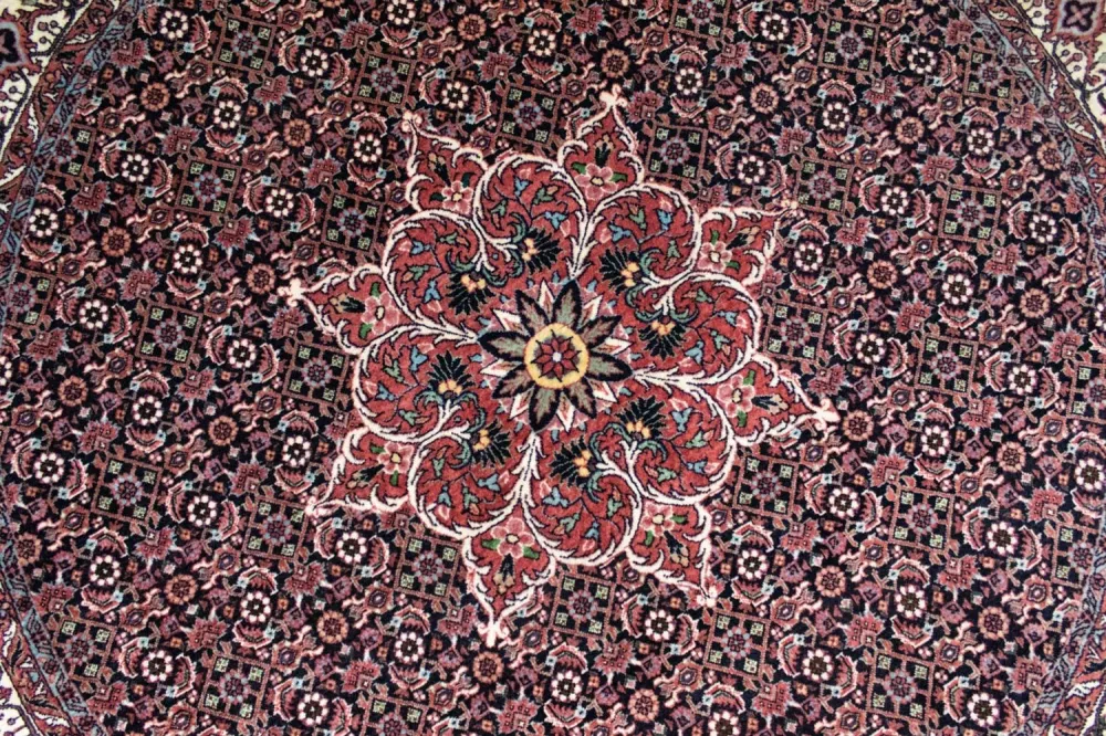 Persisk teppe - Bijar rundt - 155 x 155 cm - blå