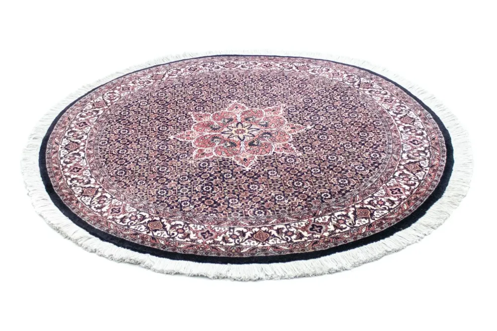 Persisk teppe - Bijar rundt - 155 x 155 cm - blå