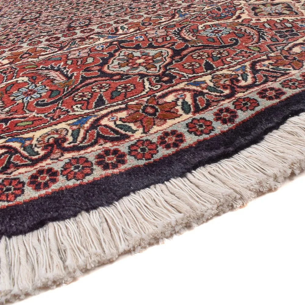 Persisk teppe - Bijar rundt - 300 x 300 cm - mørk rød