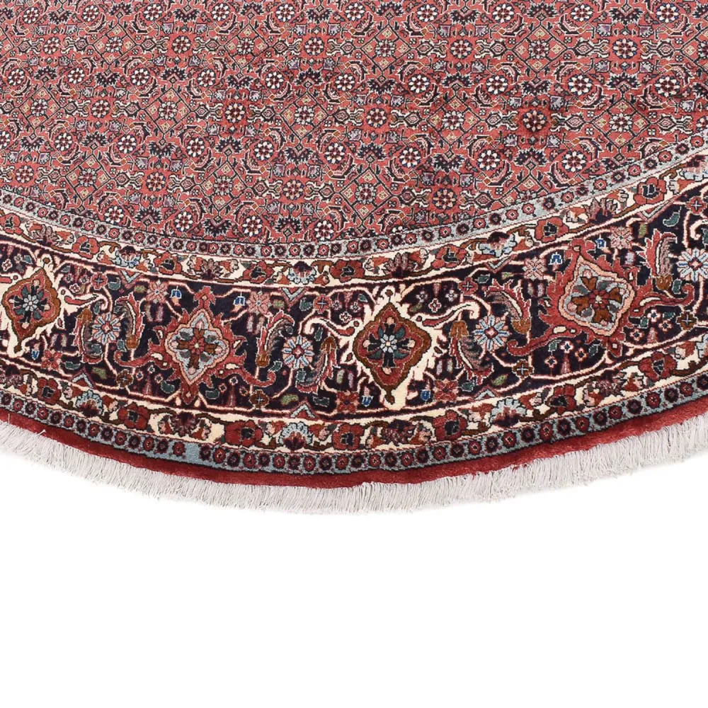 Persisk teppe - Bijar rundt - 300 x 300 cm - lys rød