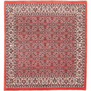 Persisk teppe - Bijar square - 105 x 101 cm - rød