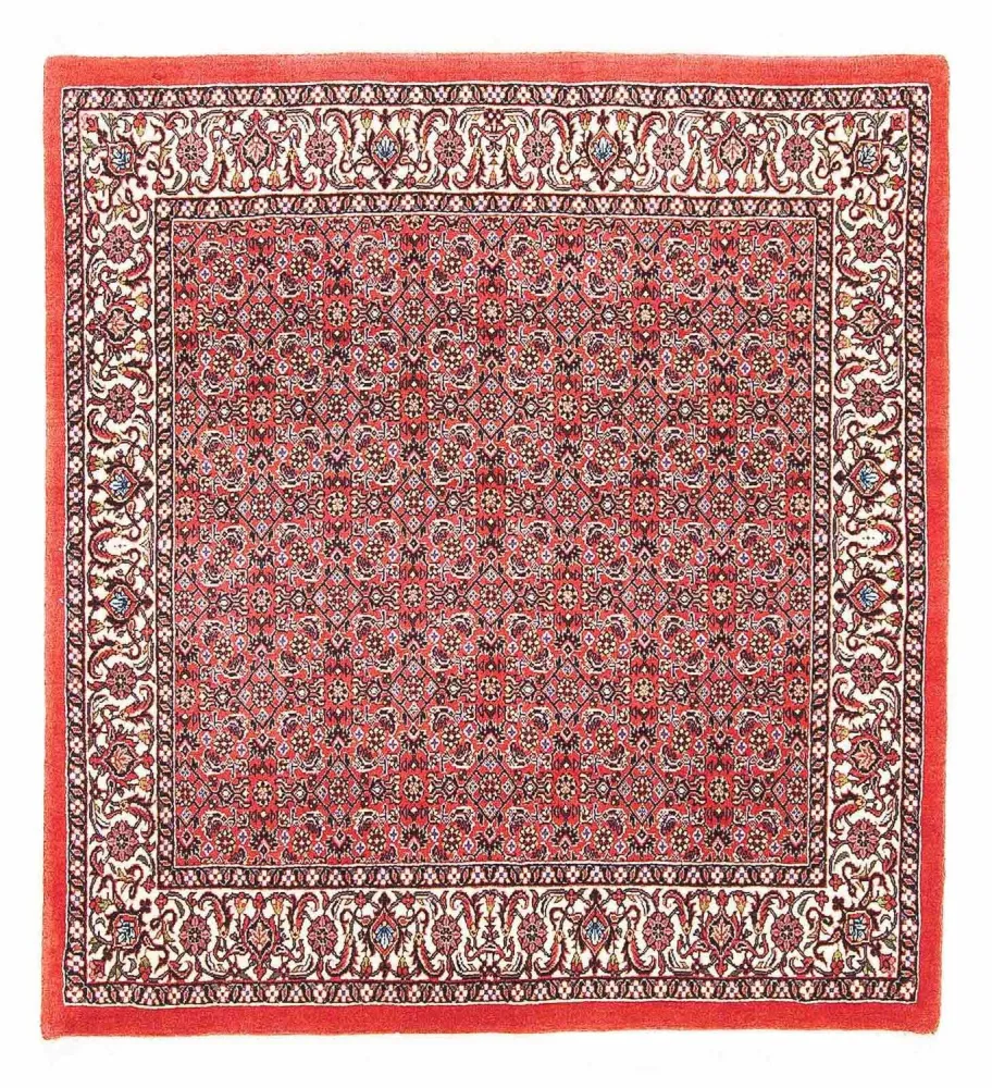 Persisk teppe - Bijar square - 105 x 101 cm - rød