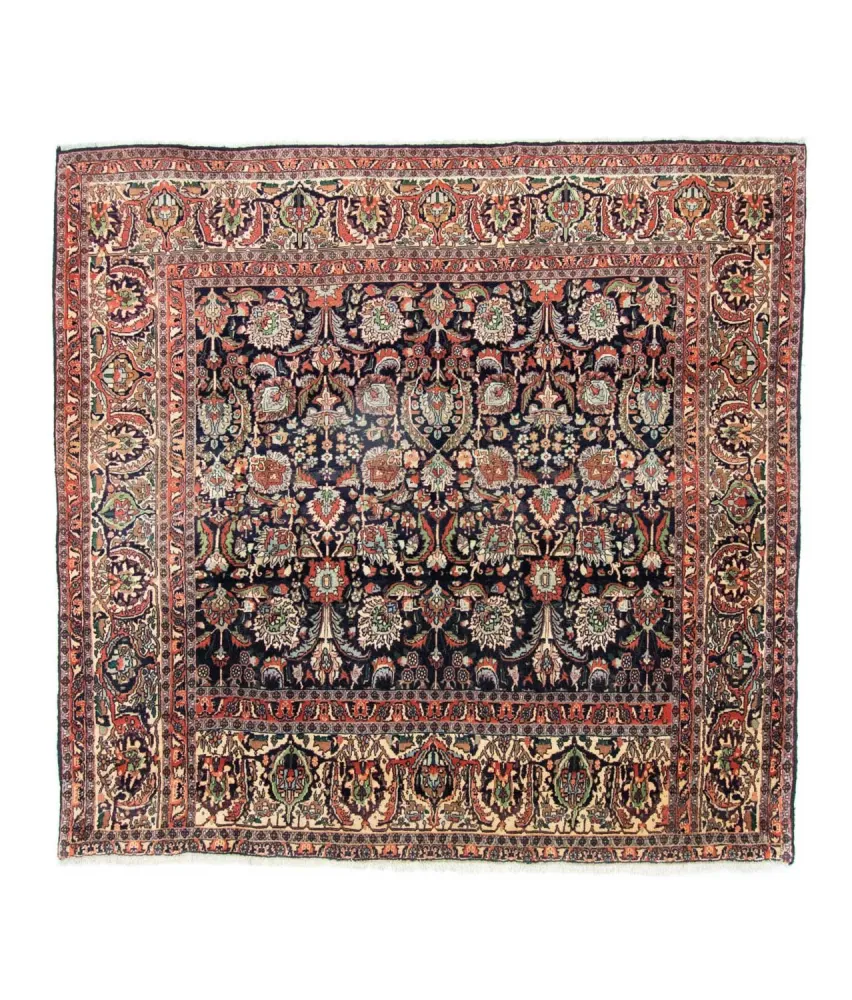 Persisk teppe - Bijar square - 197 x 187 cm - blå