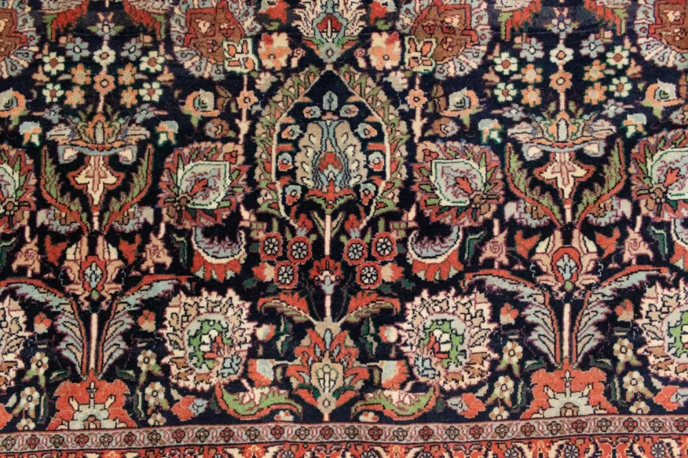 Persisk teppe - Bijar square - 197 x 187 cm - blå