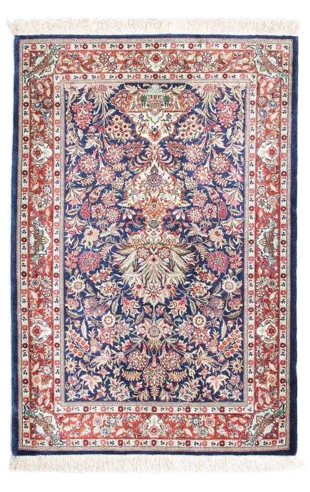 Persisk teppe - Ghom - 118 x 80 cm - mørkeblå