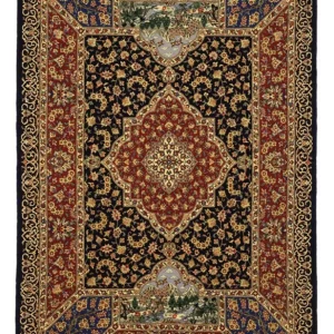 Persisk teppe - Ghom - 154 x 100 cm - mørk beige