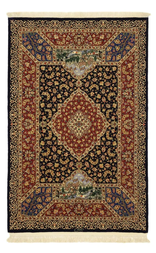 Persisk teppe - Ghom - 154 x 100 cm - mørk beige