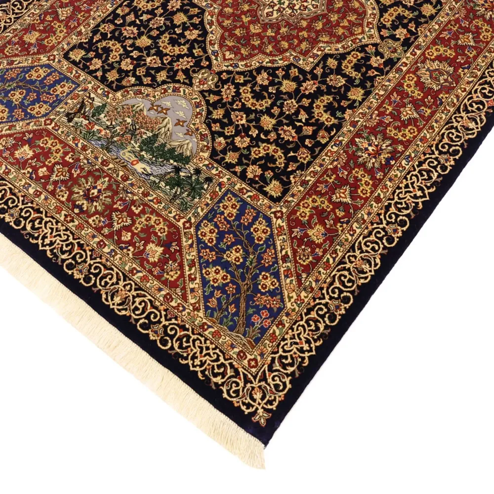 Persisk teppe - Ghom - 154 x 100 cm - mørk beige