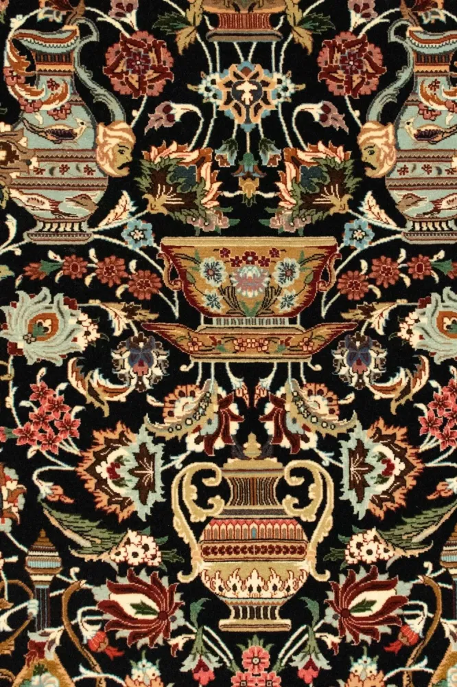 Persisk teppe - Ghom - 157 x 102 cm - svart