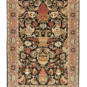 Persisk teppe - Ghom - 157 x 102 cm - svart