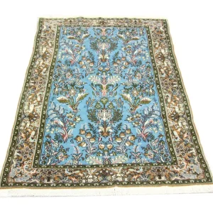 Persisk teppe - Ghom - 159 x 108 cm - blå