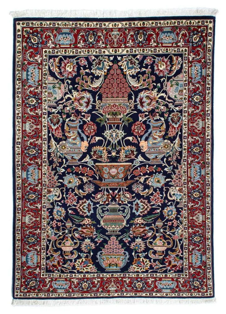 Persisk teppe - Ghom - 188 x 135 cm - mørkeblå