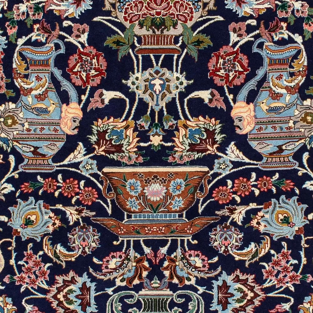 Persisk teppe - Ghom - 188 x 135 cm - mørkeblå