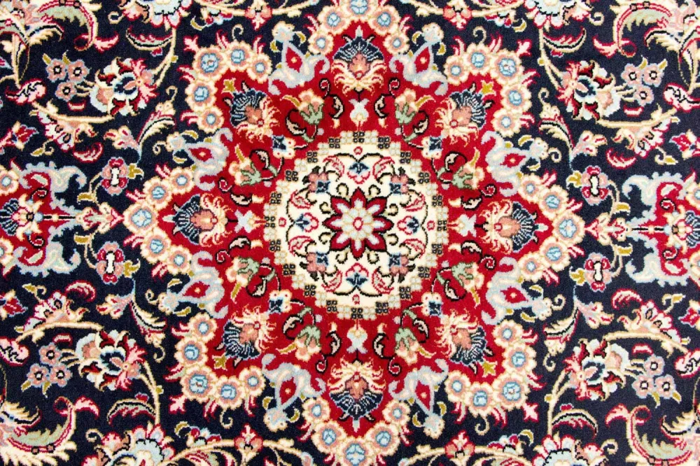 Persisk teppe - Ghom - 243 x 170 cm - mørkeblå