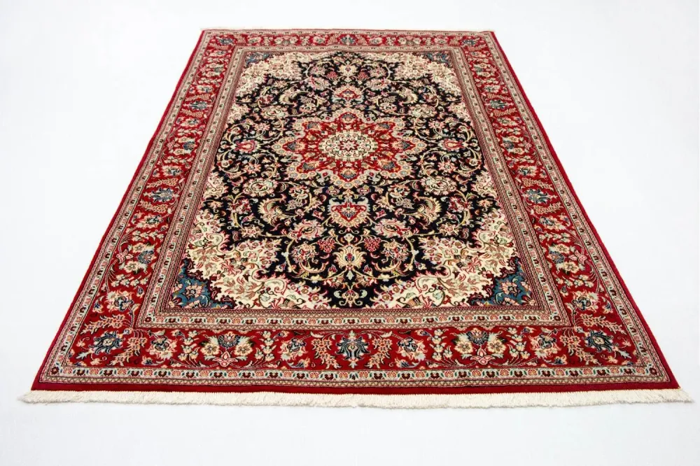 Persisk teppe - Ghom - 243 x 170 cm - mørkeblå