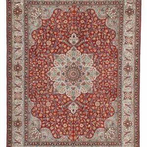 Persisk teppe - Ghom - 274 x 209 cm - rød