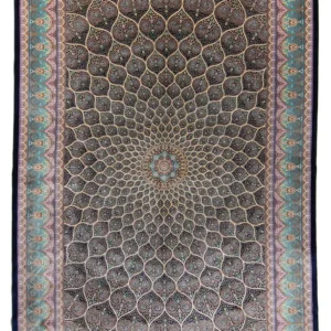 Persisk teppe - Ghom - 300 x 200 cm - mørkeblå