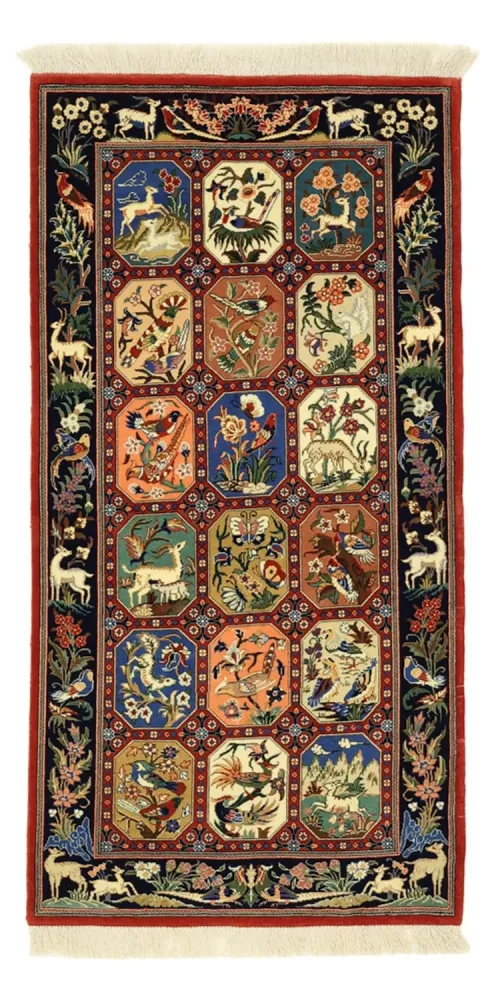 Persisk teppe - Ghom - Royal - 114 x 56 cm - flerfarget