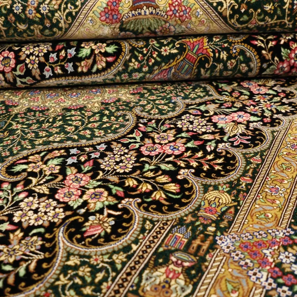 Persisk teppe - Ghom - Royal - 156 x 99 cm - mørk beige